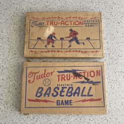 Vintage 50’s “TUDOR” Electric Football and Baseball Game. Complete w/ Boxes.