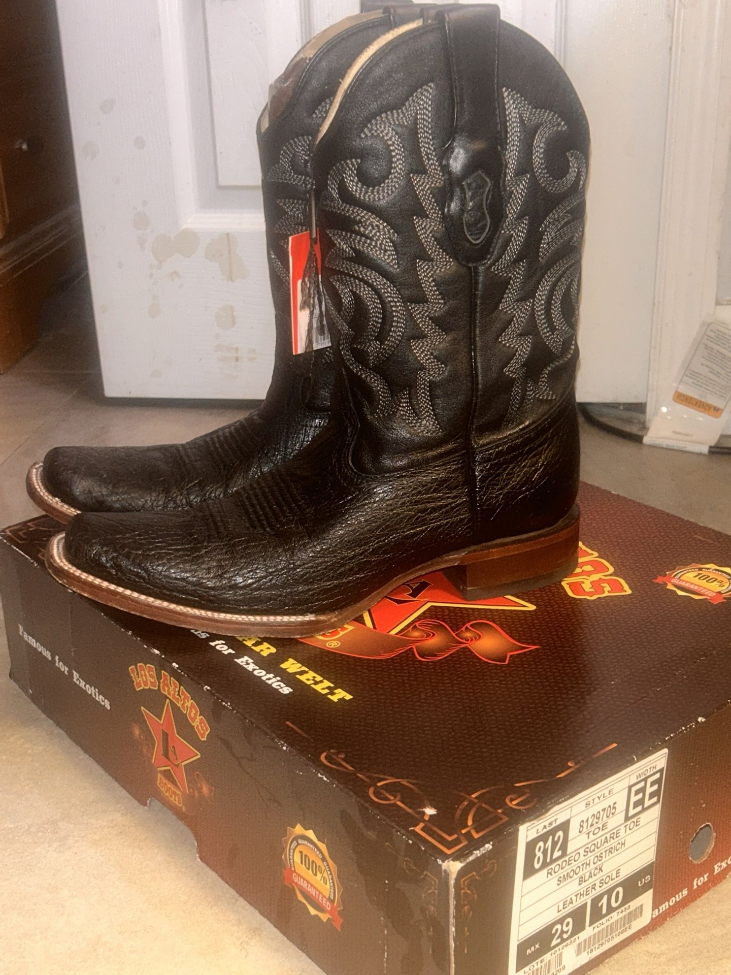 Rodeo square toe Leather Boots