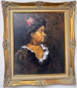 Goya John Singer Joaquin Sorolla era Picasso antique painting Gold framed