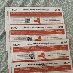 $100 Worth of Farmers Market coupon