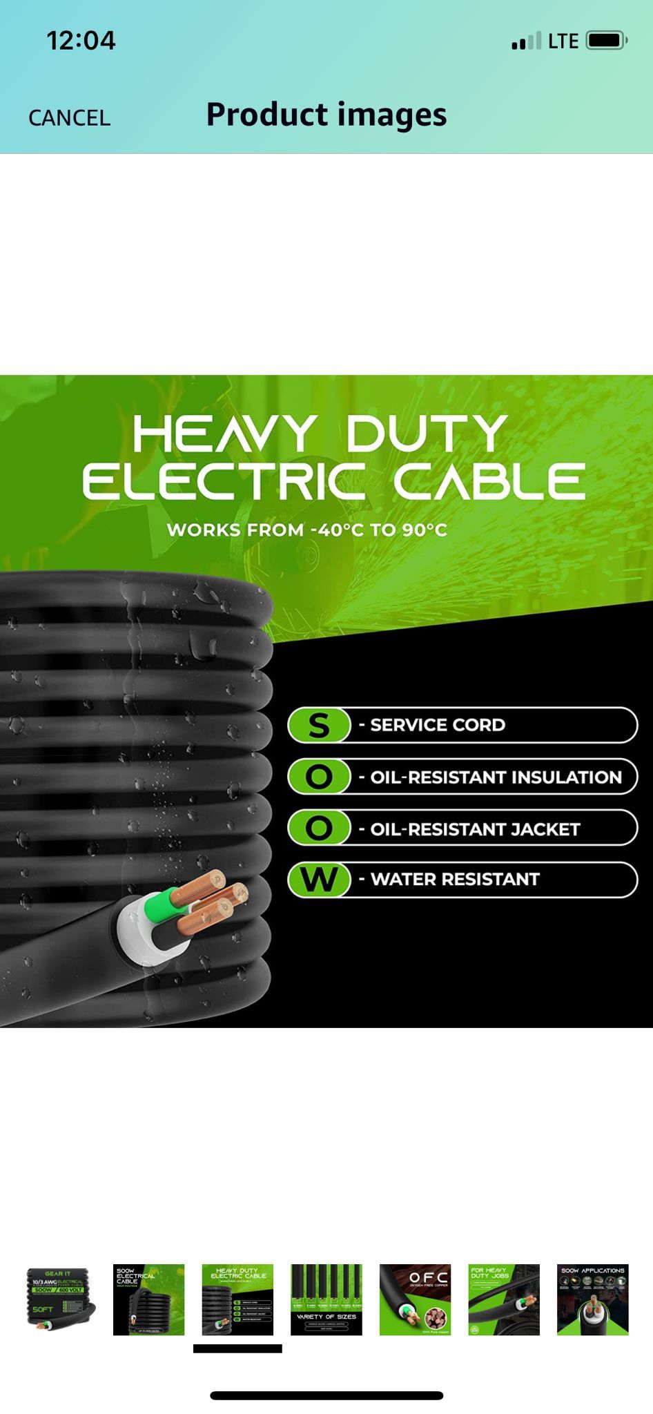 Heavy Duty Electric Cable
