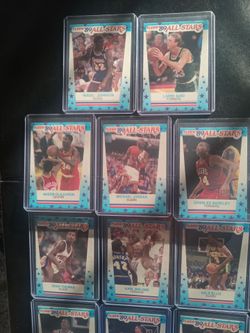 1989 Fleer basketball complete AS sticker set