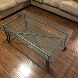 Glass Coffee Table & End Table Set