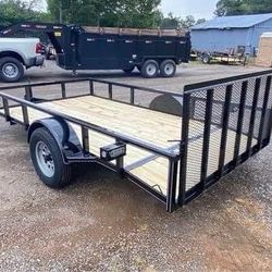 New 6.5x14 PREMIUM Hd Tube Rail Dovetail Utility Trailers 