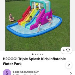 H2OGO Triple Splash Kids Inflatable Water Park