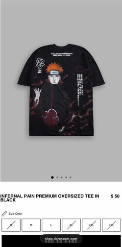 INFERNAL PAIN PREMIUM OVERSIZED TEE IN BLACK Darc Sport