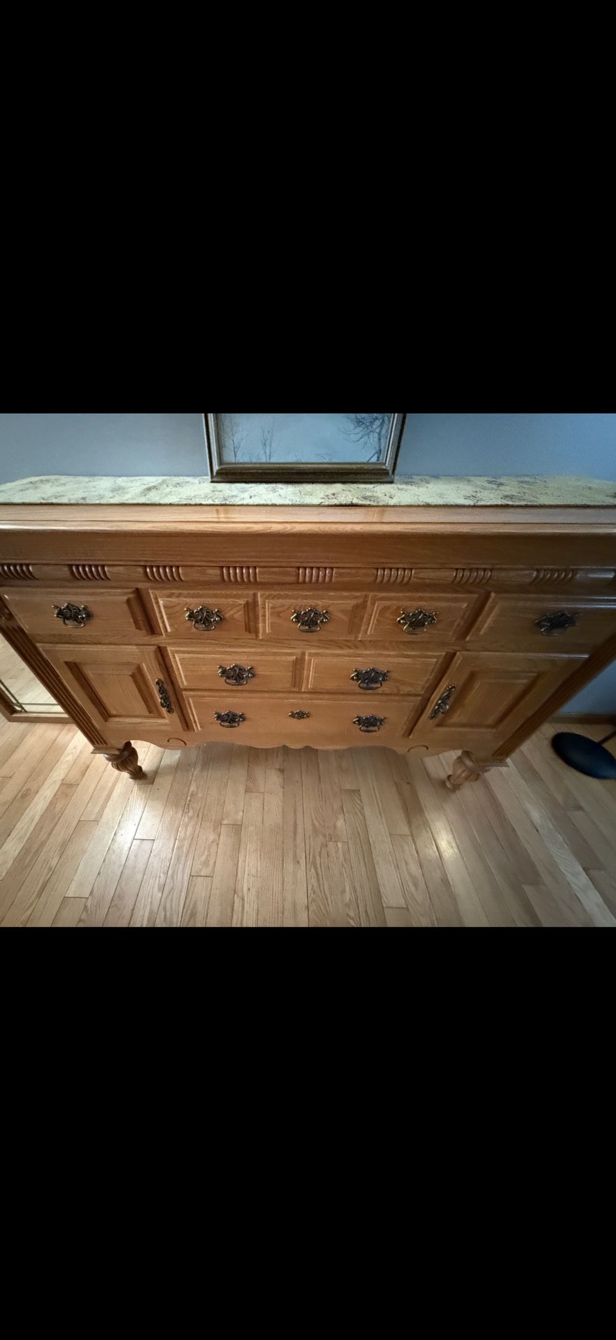 Solid Oak Side Table Or Dresser 