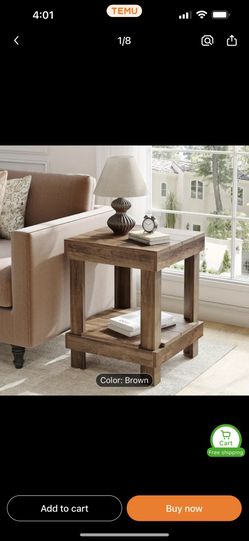 Farmhouse Rustic End Table