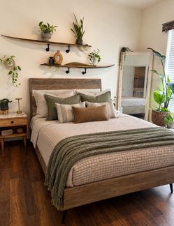 ONLY $199 Queen Size Platform Bed - SOLID ACACIA WOOD - $800 Retail
