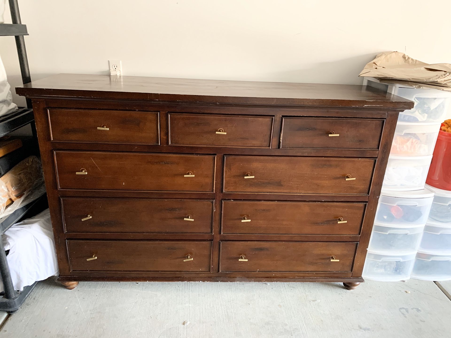 All wood dresser