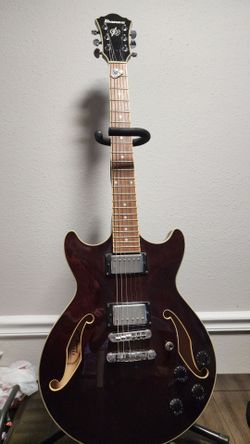 Ibanez Artcore AMV73 Semi-Hollow Electric Guitar – Transparent Brown Red | Comes with Stand