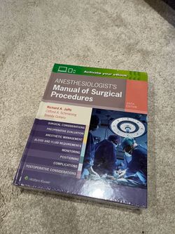 Jaffe Anesthesiologist's Manual of Surgical Procedures 6th ed New Hardcover Sealed