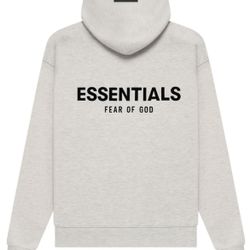 Fear Of God Essential: L- Light Oatmeal Hoodie 