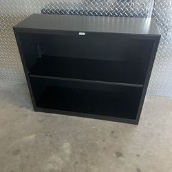 Black metal shelf 