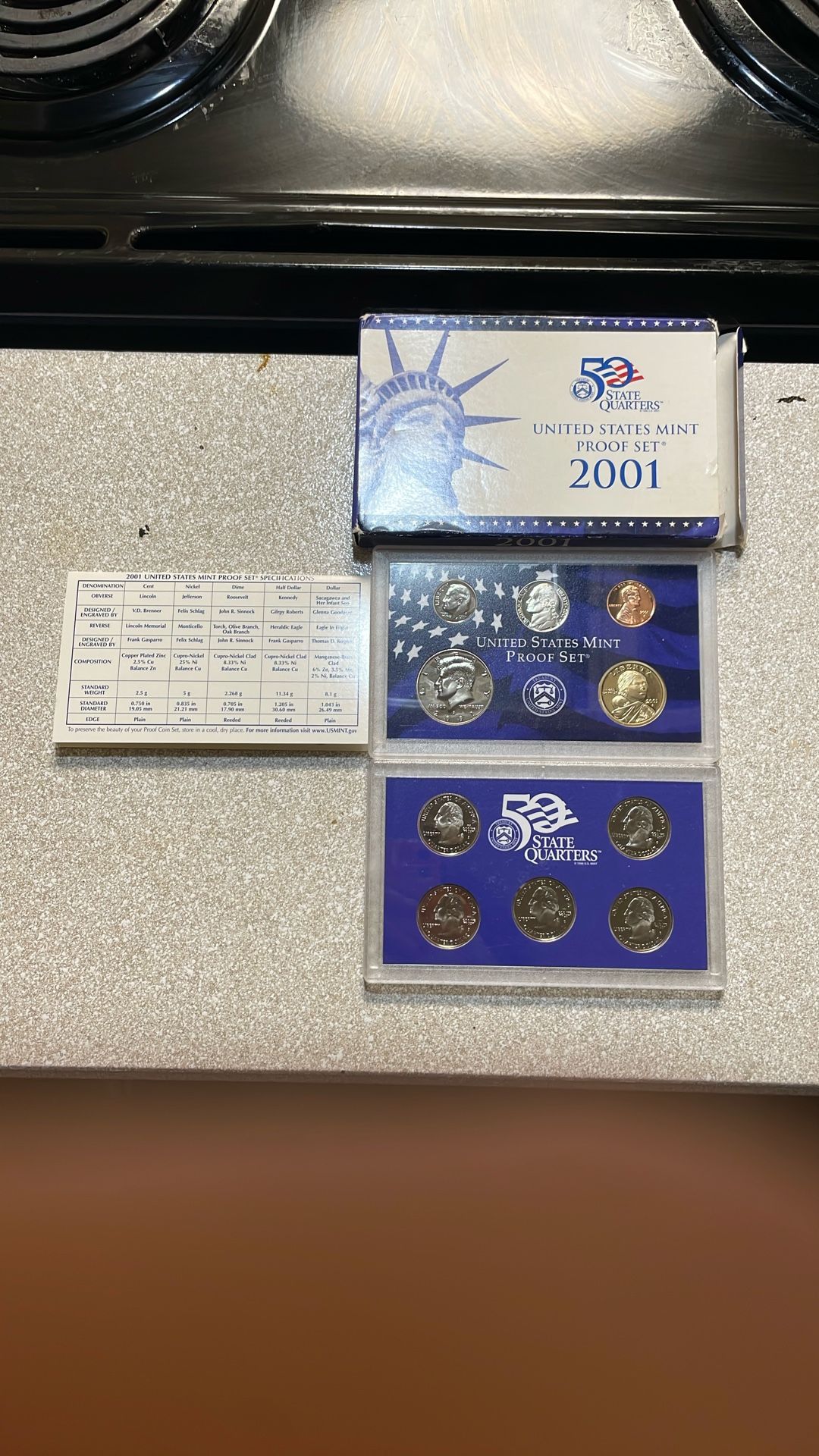 United States Mint Proof Set 2001