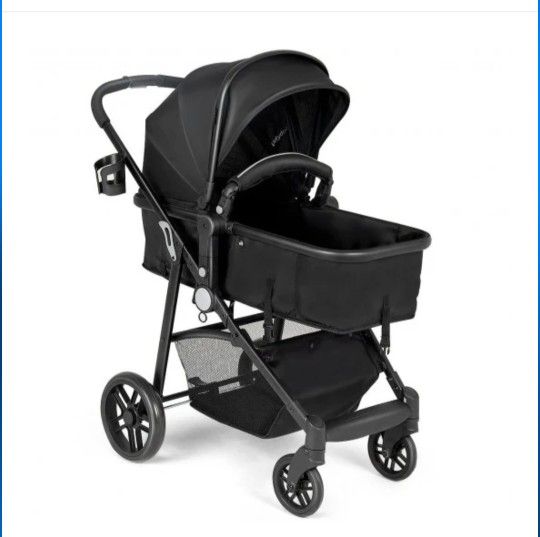 BabyJoy 2 In 1 Foldable Baby Stroller Kids Travel Newborn Infant Buggy Pushchair 22lbs Black BB5636BK