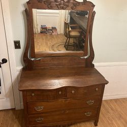 Vintage Dresser with Mirror 