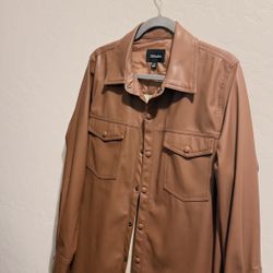 Faux Leather Shirt/jacket 