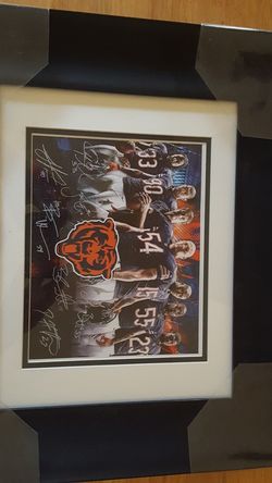 Signed Bears framed photo
