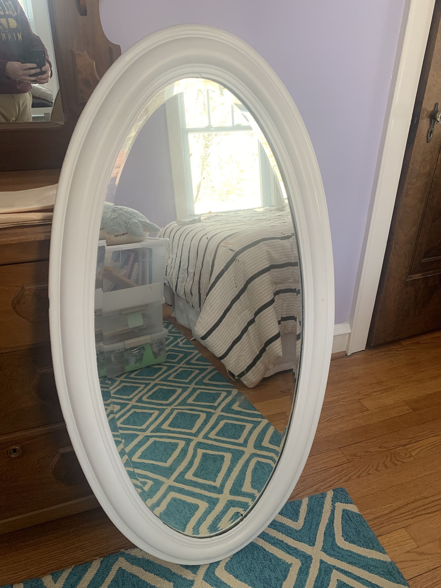 Mirror - antique painted wood frame