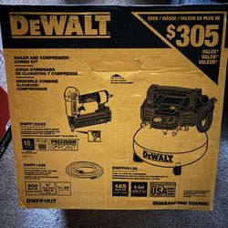 Dewalt Nailer And Compressor Combo Kit. Brand New 