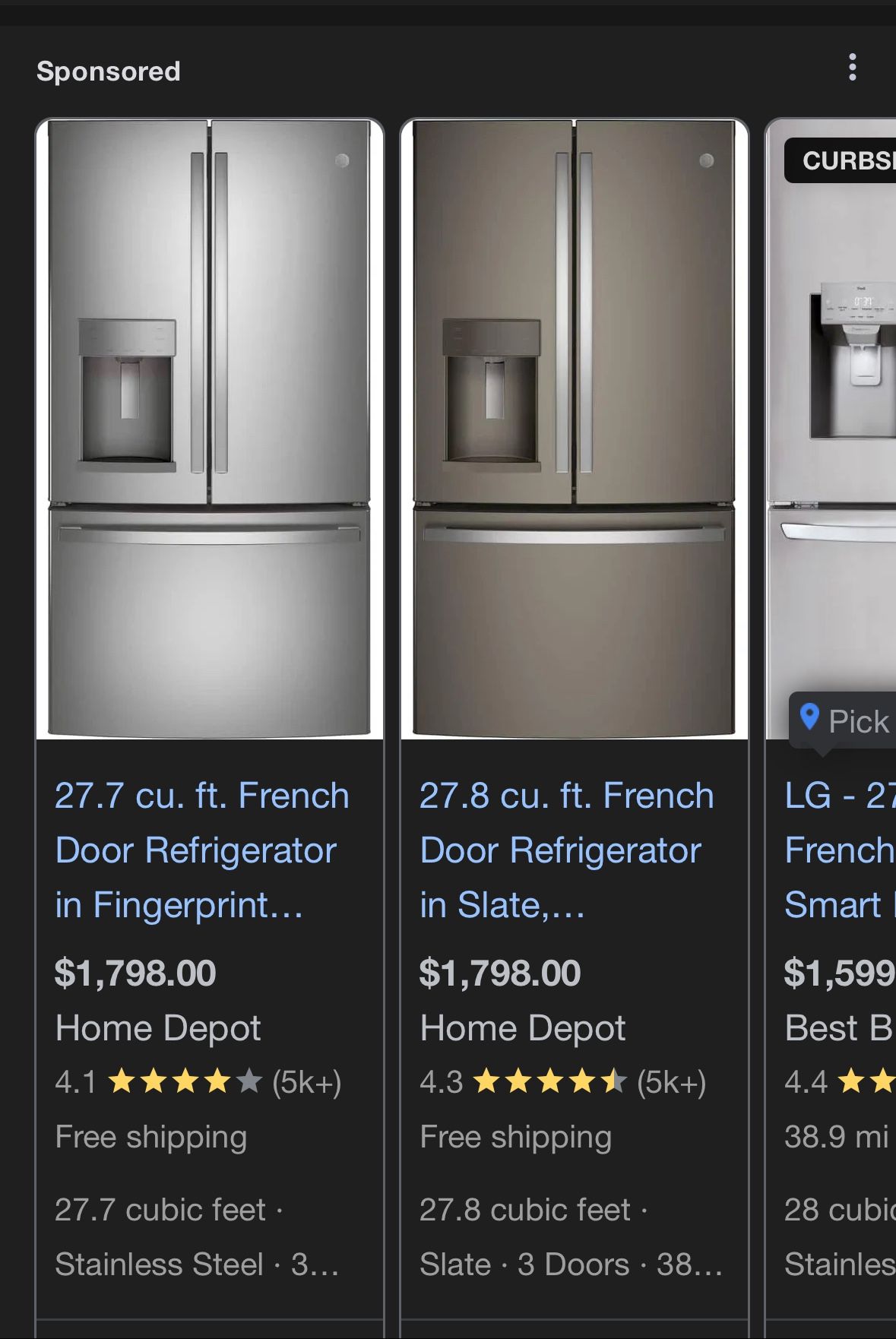 ADORA SERIES BY GE® 27.7 CU. FT. FRENCH-DOOR REFRIGERATOR  Model : DFE29JSDASS Serial : TZ505648