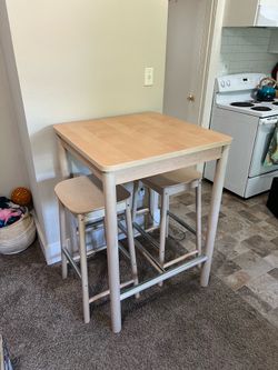 IKEA table and stools