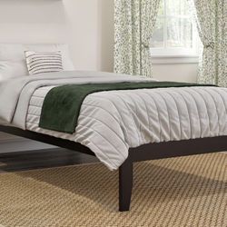 Set of 2 Dark Wood Bed Frames
