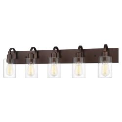 SALESUMO 37 IN. 5 LIGHT OIL RUBBED BRONZE VAN DISCOUNTED LIGHTING, PLUMBING, ELECTRIC, KITCHEN, BATH, FAUCETS, FLOORING, TILE, HOME DECOR, OUTDOOR SEA