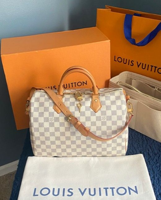 Louis Vuitton Azur Speedy 30 Bandouliere
