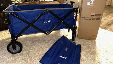 ULINE folding utility wagon blue