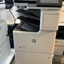 HP Color LaserJet Enterprise Flow MFP M681 — 5-Drawer Color Printer with Finisher & Keyboard