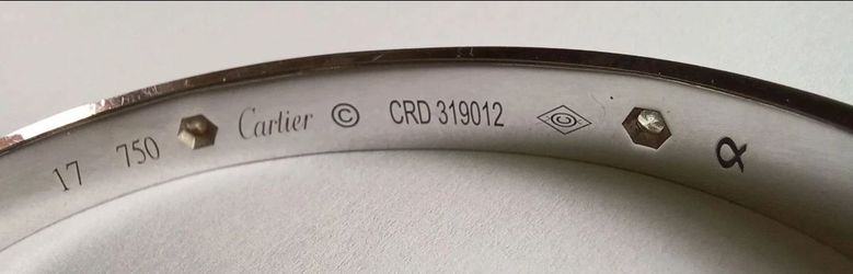 Cartier 18k White Gold Bracelet size 17