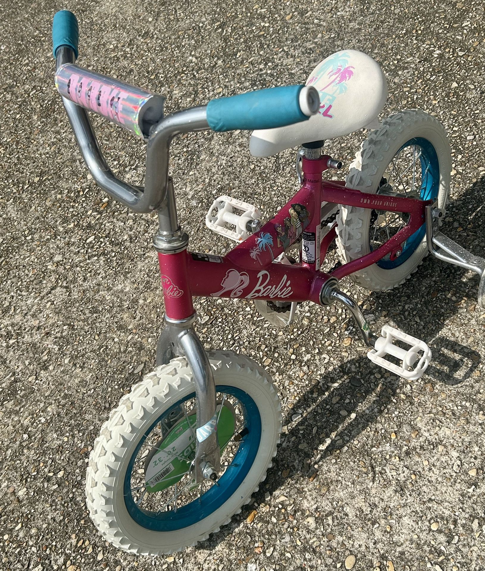 Barbie Bicycle, Child's 12" Size