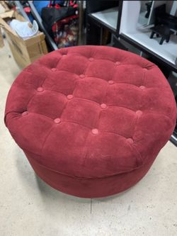 Red Storage Ottoman