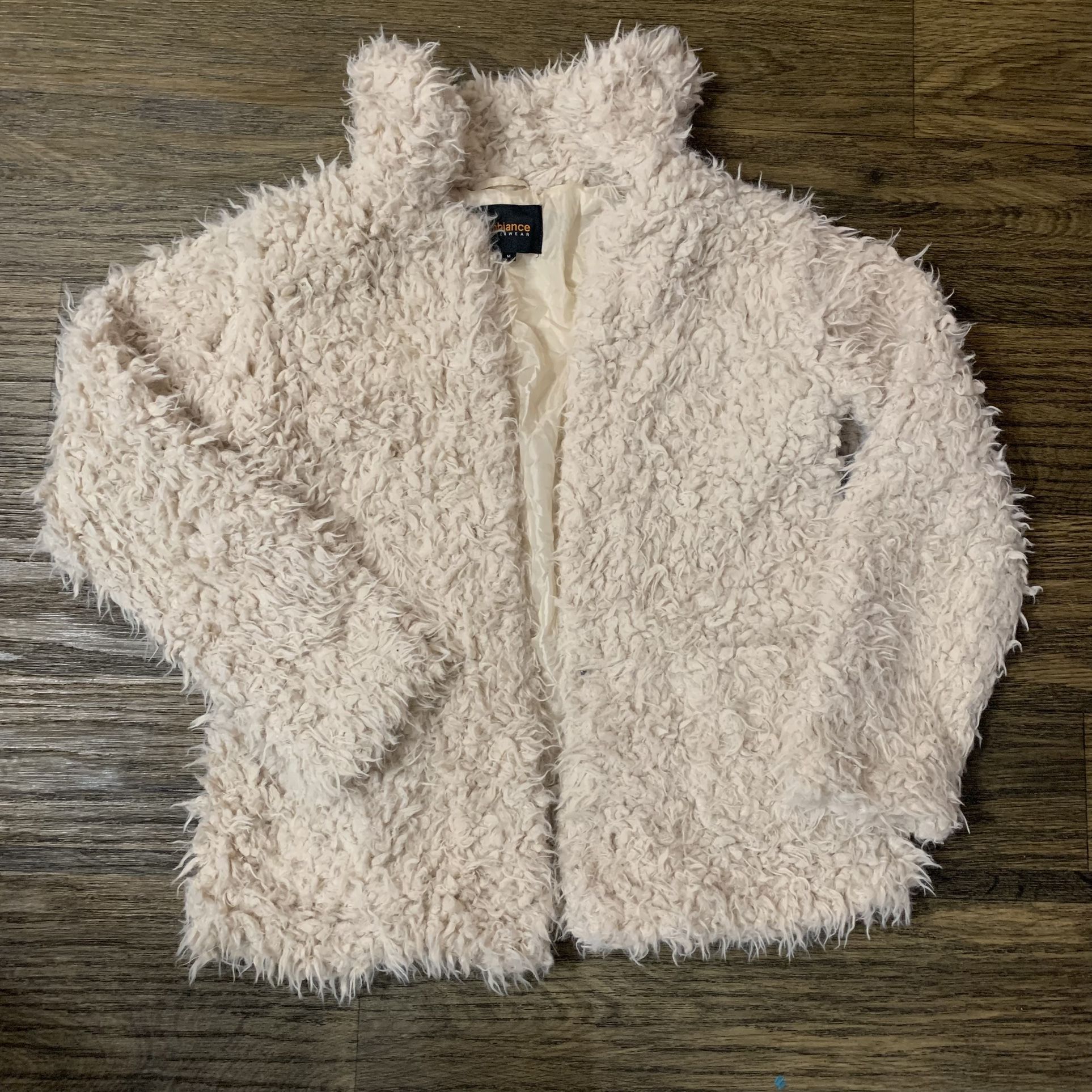 Ambience Outerwear Fuzzy Jacket Size Medium Women