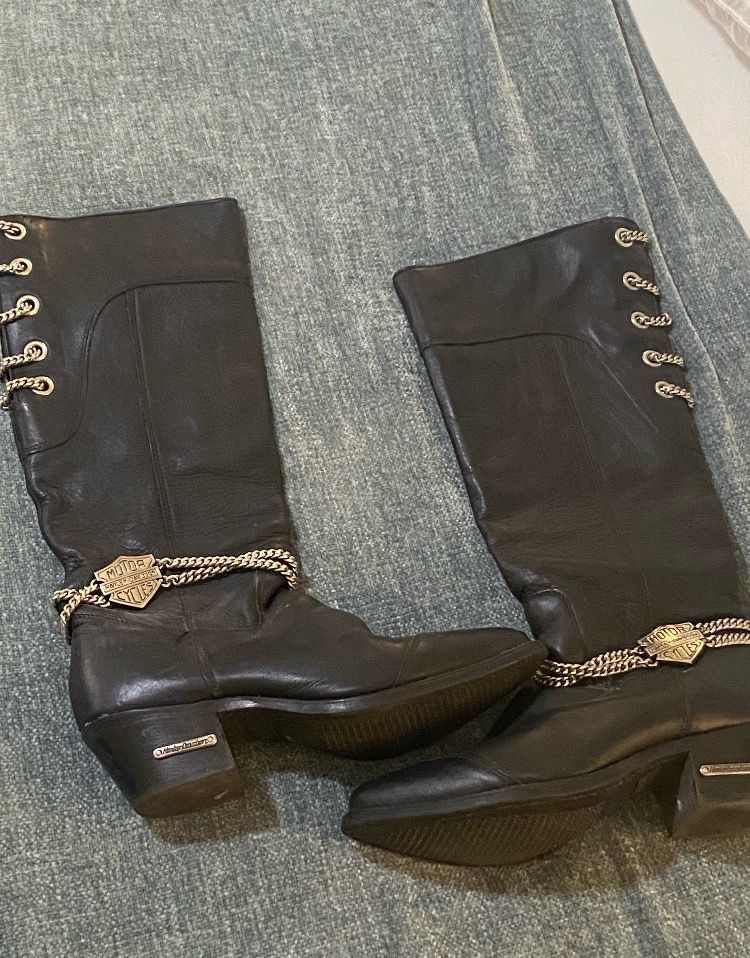Vintage Harley-Davidson Leather Riding Set – Jacket, Pants & Boots