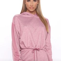 Mauve Pink Hoodie Sweat suit set #75