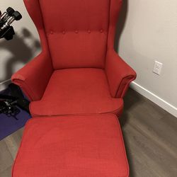 IKEA Chair With Ottoman 