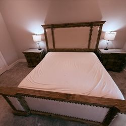 King Bed Frame and Bedside Tables 