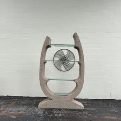 🔥 Postmodern Sculpted White Stucco Étagère – Rare Statement Piece 😍