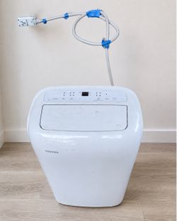 Toshiba Portable AC 8,000 (DOE) BTU Cools 350 sq. ft. with Dehumidifier in White