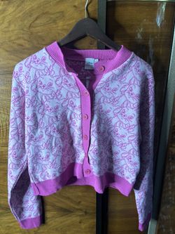 Disney Aristocrats Marie pink buttoned up sweater 