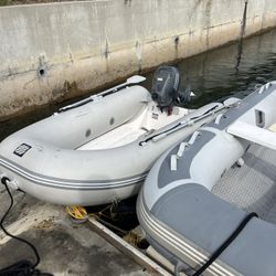 8ft Hard Bottom West Marine Dinghy With Motor 