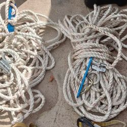 2 Sets Climb Safety Gear Harness Rope Climbing Carabener Hardware 