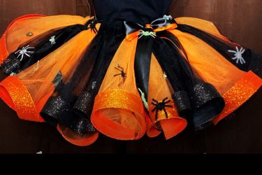 Halloween Tutu with Glitter Ribbon And Fake Bugs