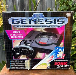 Sega Genesis 16-Bit Video Game System BOX ONLY 90’s Vintage Sonic the HedgeHog