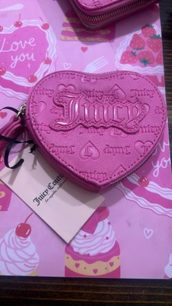 Pink Juicy Couture Coin Heart Wallet New