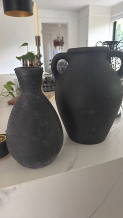 Black vases