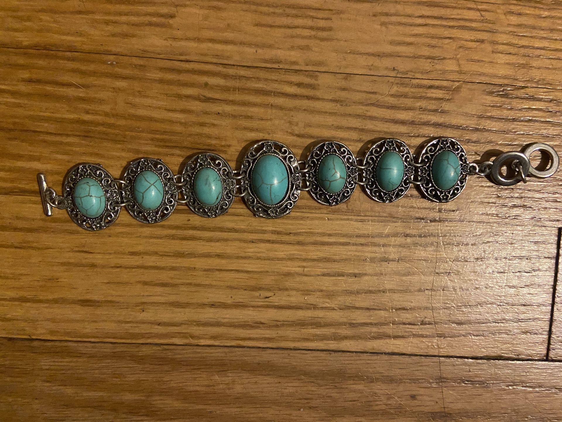 Turquoise And Silver Bracelet 